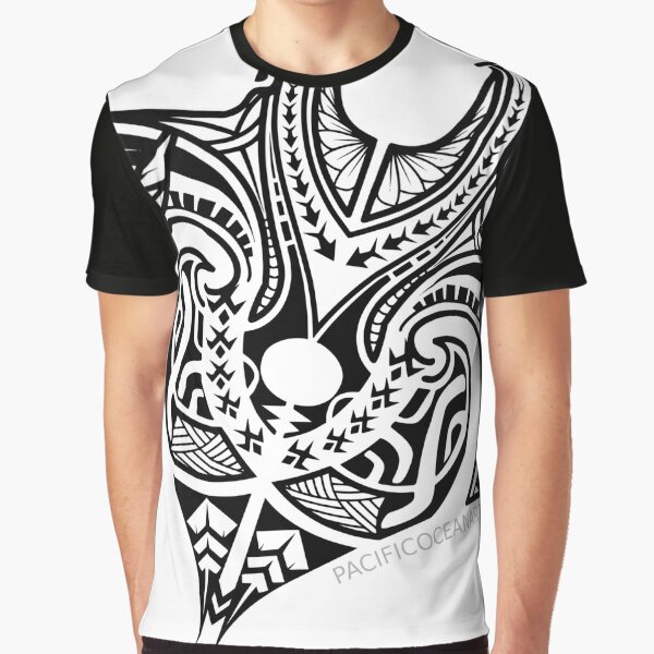 Graphic T-Shirt | Polynesian Tribal Designs by Atikapu Designs - Black - Large - Classic T-shirts - Full Front Graphic - Society6