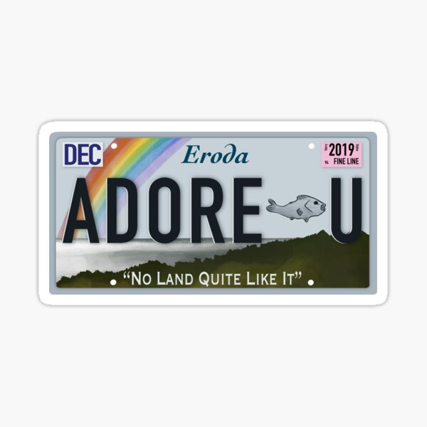 Eroda License Plate Sticker