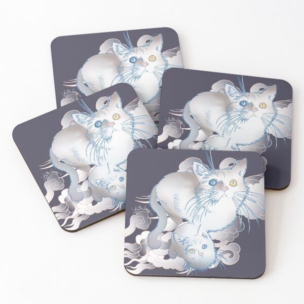 Item preview, White cats designed and sold by Letslove.