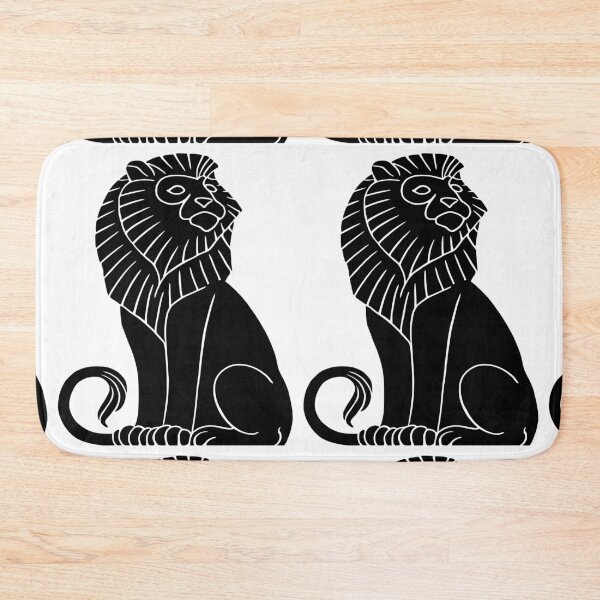 Item preview, Sitting Lion Black and White designed and sold by karwilberevivalcollection.