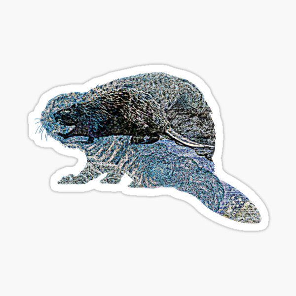 animal totem beaver Sticker