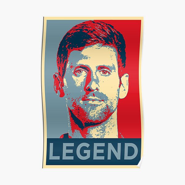 Novak Djokovic Legendenporträt Poster