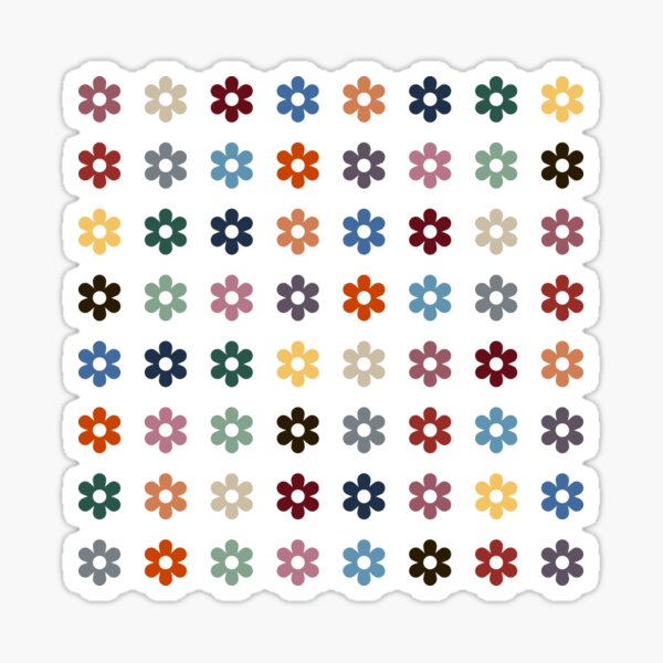 Multicolor Florets Sticker