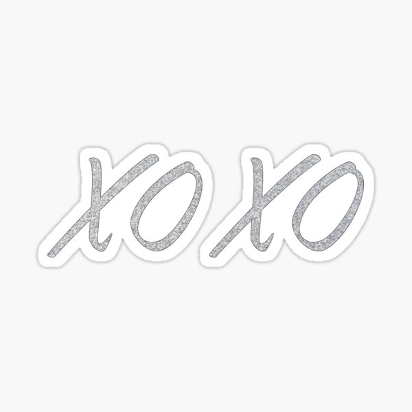 XOXO Glitter Sticker