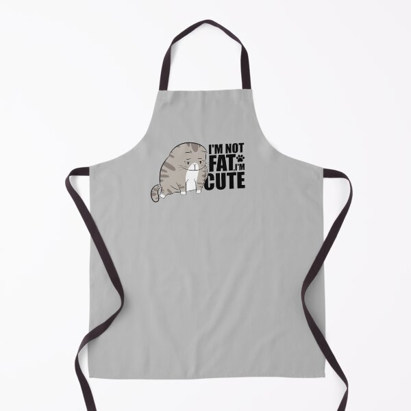 Item preview, I'm not fat, I'm cute - funny cat saying designed and sold by pawsomelove.