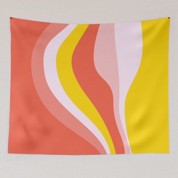 Aperçu de l'œuvre Vagues rétro roses créée et vendue par Retro Society.