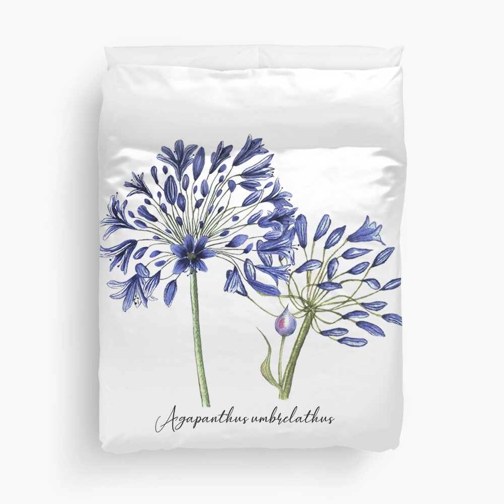 agapanthus duvet cover