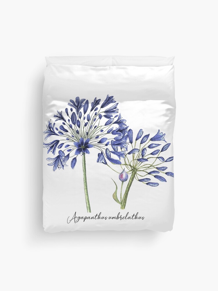 agapanthus duvet cover