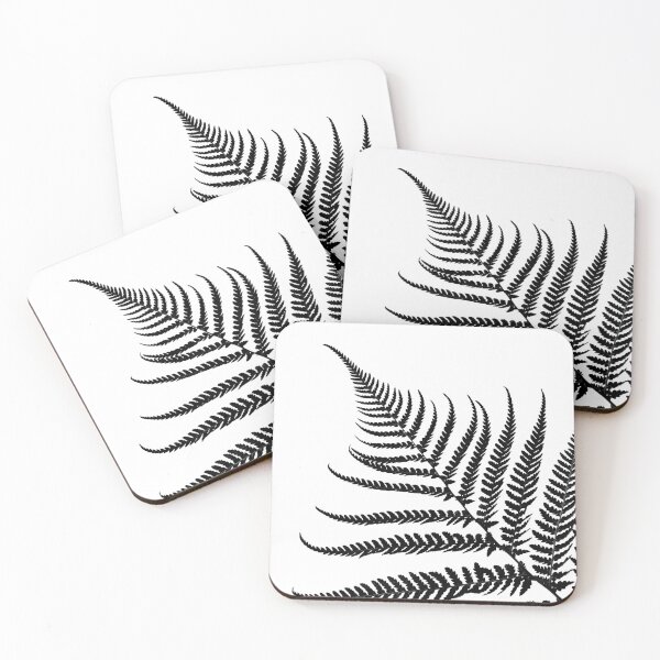 Item preview, Black and White Plant Artwork, Fern Leaf designed and sold by badlydrawnbabe.