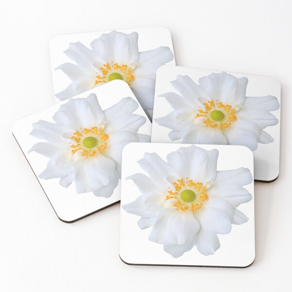 Item preview, White Flower Anemone Still Life Floral Photography designed and sold by CottoVerdi.