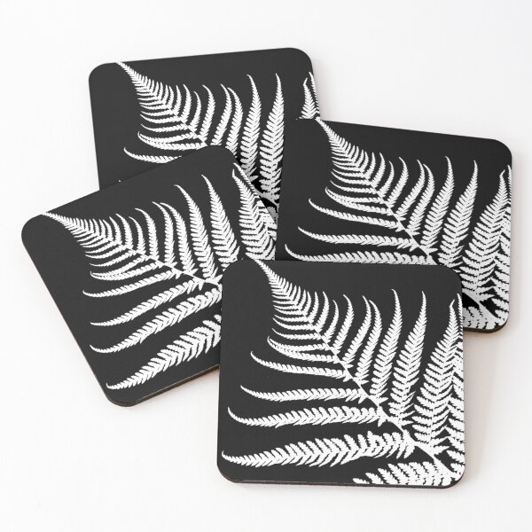 Item preview, Black and White Plant Artwork, Fern Leaf White designed and sold by badlydrawnbabe.