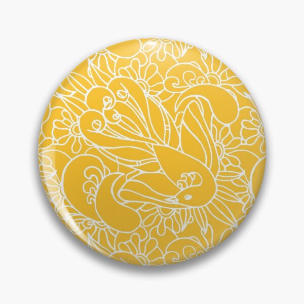 Item preview, Sunny Yellow Paisley Birds Pattern designed and sold by Sherri Leeder.