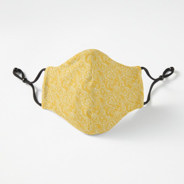 Sunny Yellow Paisley Birds Pattern Fitted 3-Layer