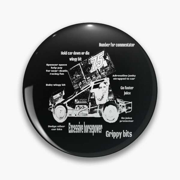 Item preview, Anatomy of a Sprint Car - optimised for dark merch designed and sold by shaynetwright.