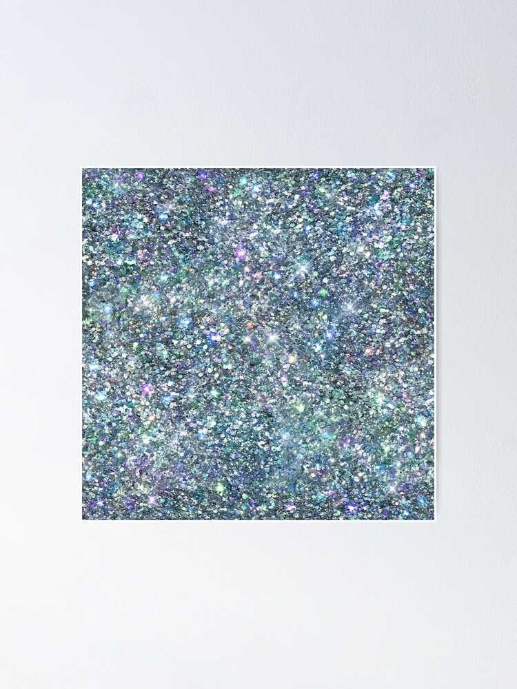 "Light Blue Glitter" Poster by poeticbeats Redbubble