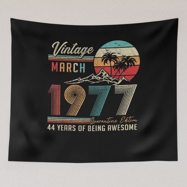 Item preview, March 1977 Vintage 44 Years Old Retro 44th Birthday Gift  designed and sold by ninapfvu.
