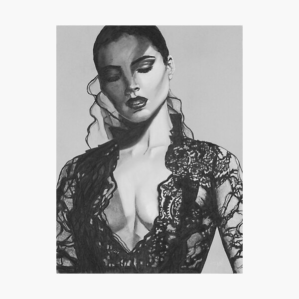Beauty in black & white Photographic Print