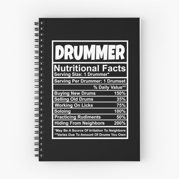 Item preview, DRUMMER Nutritional Facts designed and sold by dhajr.