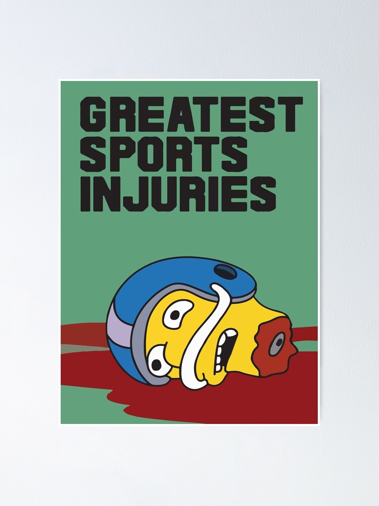 "Greatest Sports Injuries Funny The Simpsons Inspired Magazine From 90
