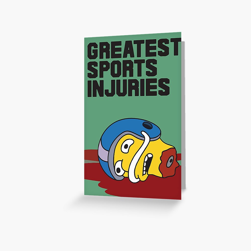 "Greatest Sports Injuries Funny The Simpsons Inspired Magazine From 90