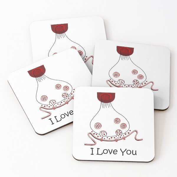 Item preview, Geeky Valentine's Day - I Love You Heart Neurotransmitter Synapse, Nerdy Valentine's Day, Psychology Valentine's Day designed and sold by jadedscientist.