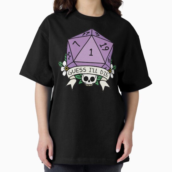 Item preview, Lilac D20 "Guess I'll Die" Funny RPG Tabletop Gaming designed and sold by mystbloom.