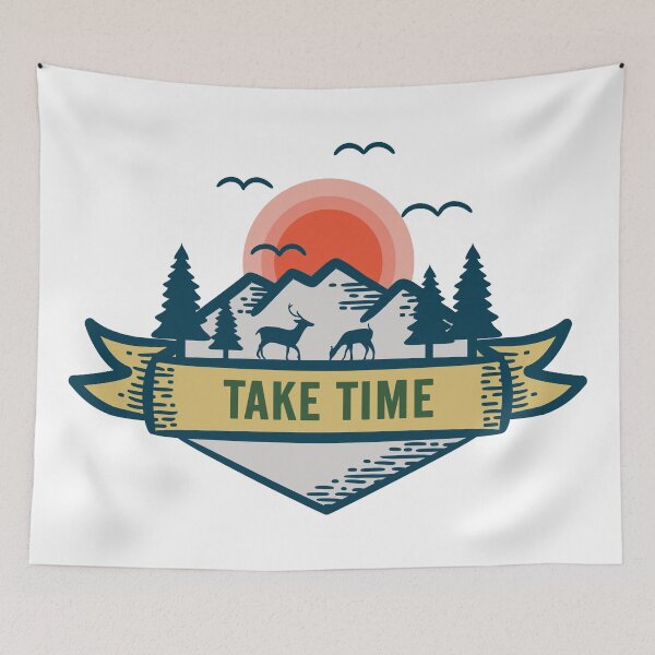 Item preview, Adventure Mountains Are Calling Take Time designed and sold by SportsT-Shirts.