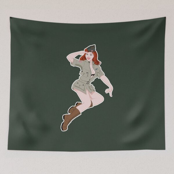 Item preview, WWII Airborne Paratrooper Pinup Cartoon. designed and sold by baggss.
