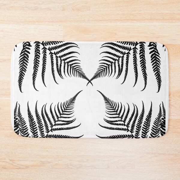 Item preview, Black and White Plant Artwork, Fern Leaves Pattern designed and sold by badlydrawnbabe.