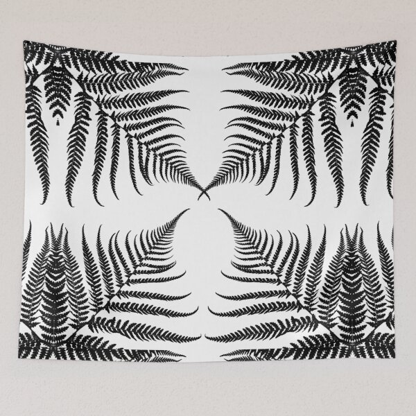 Item preview, Black and White Plant Artwork, Fern Leaves Pattern designed and sold by badlydrawnbabe.
