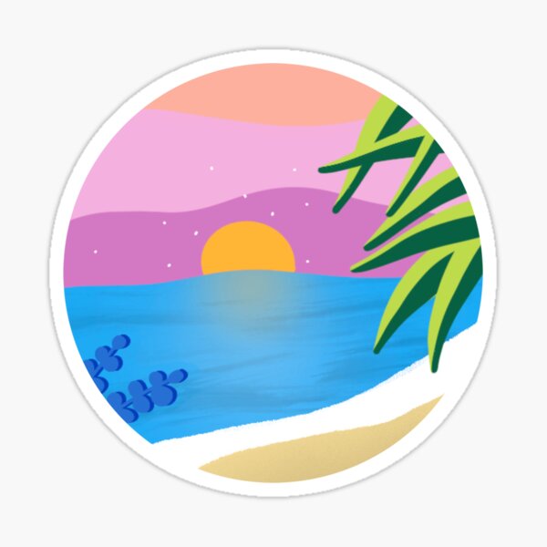 Beach Sunset Sticker