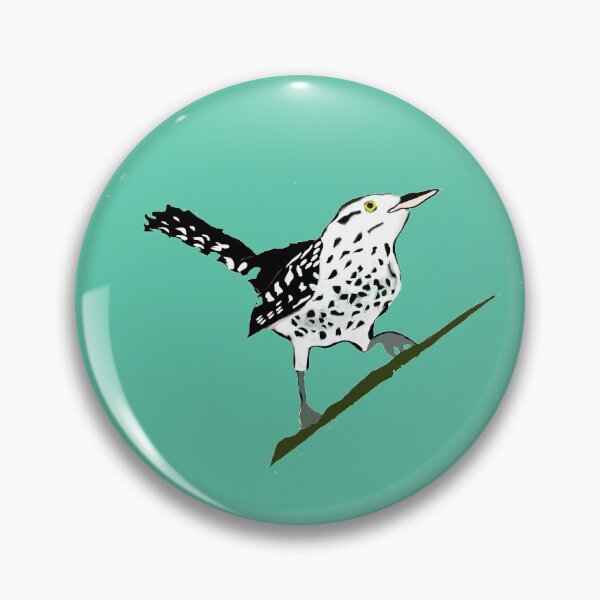 Item preview, Stripe-backed Wren disturbing green designed and sold by Rosa Elena Albornoz Mendez.