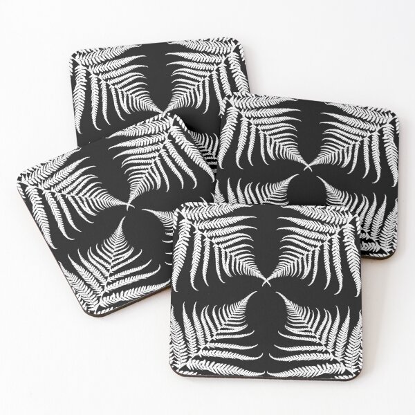 Item preview, Black and White Plant Artwork, Fern Leaf Pattern designed and sold by badlydrawnbabe.