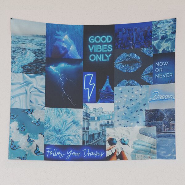Item preview, Aesthetic Blue Vibes Tapestry designed and sold by kaleighmac.