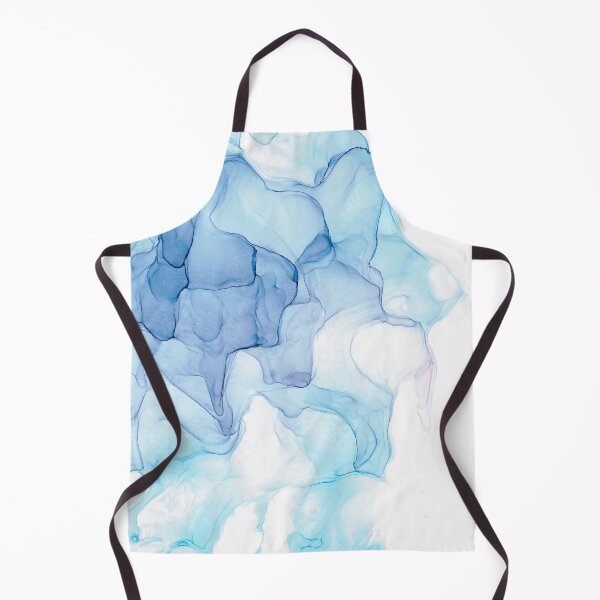 Item preview, Light Blue Melting Abstract 214 Modern Alcohol Ink Painting by Herzart designed and sold by herzart.
