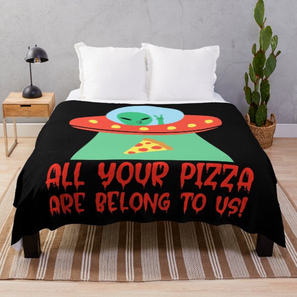 Aperçu de l'œuvre Toutes vos pizzas nous appartiennent ! - Enlèvement extraterrestre créée et vendue par alancrapopod.