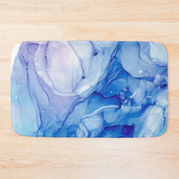 Item preview, Purple and Blue Abstract 214 Modern Alcohol Ink Painting by Herzart designed and sold by herzart.