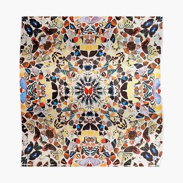 Butterfly Hirst Collage Poster