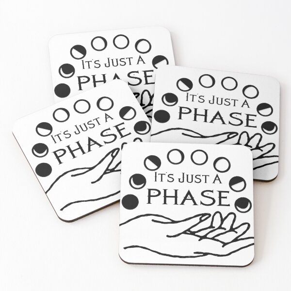 Item preview, It's Just a Phase Moon Phases with Hand designed and sold by Punderstandable.