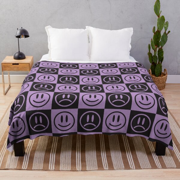 Item preview, Black and Purple Smilie Chessboard Pattern designed and sold by ZANGRAM.