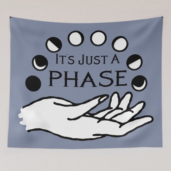 Item preview, It's Just a Phase Moon Phases with Hand designed and sold by Punderstandable.