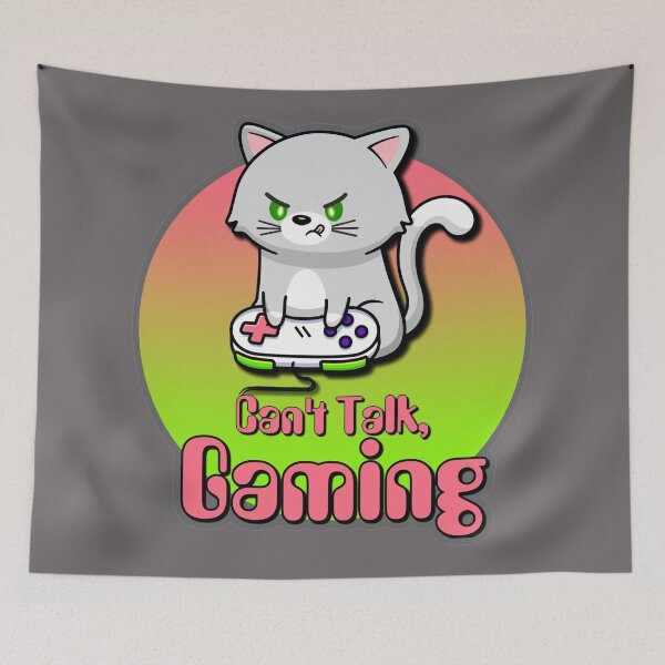 Item preview, Can't Talk, Gaming- Gamer cat designed and sold by Alondra.