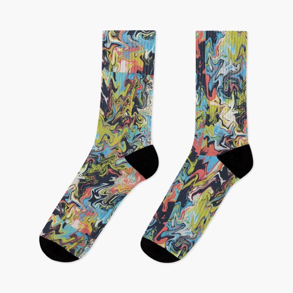 Item preview, Neon Paintball Dream Vibes Swirl Liquid Abstract Art  designed and sold by yourguyjohn.