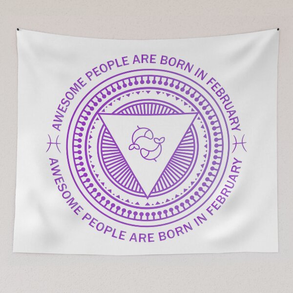 Item preview, February Birthday Awesome People Are Born In February Pisces Amethyst  designed and sold by KrisSidDesigns.