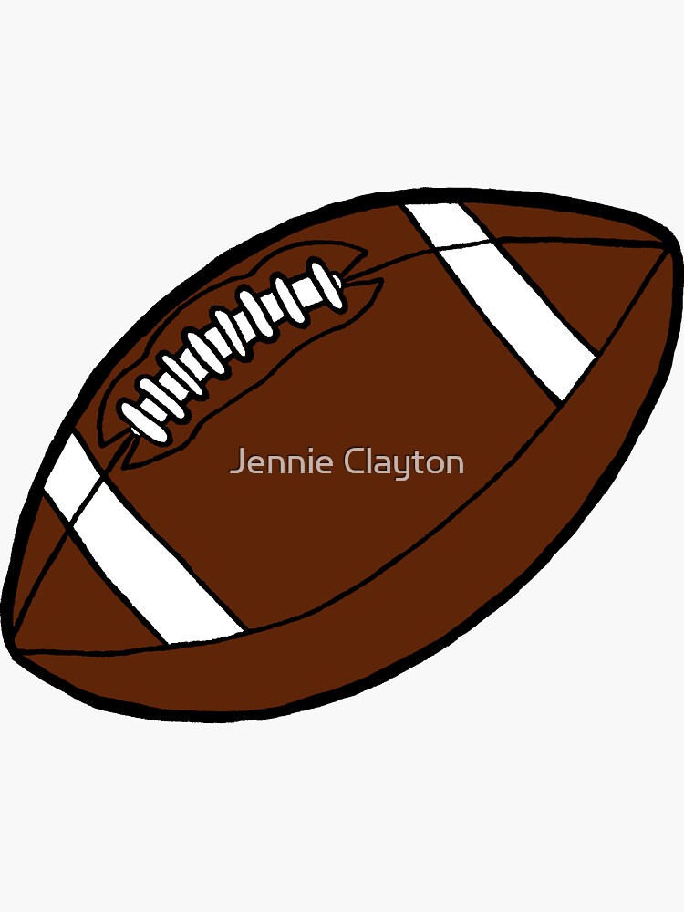 Football Sticker for Sale by Jennie Clayton