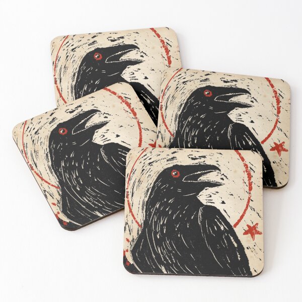Item preview, Woodcut Crow I designed and sold by Mary Traverse.