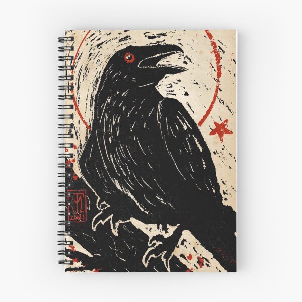 Item preview, Woodcut Crow I designed and sold by Mary Traverse.