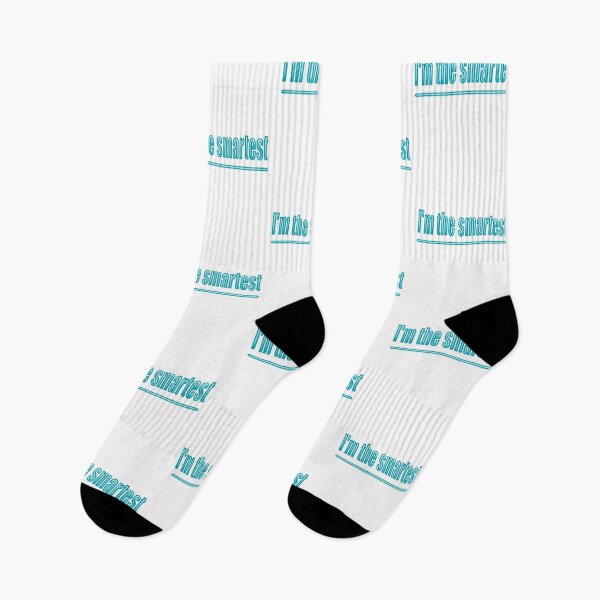 Item preview, I'm the smartest lettering in blue and white with a line at the bottom designed and sold by nataliavavilina.