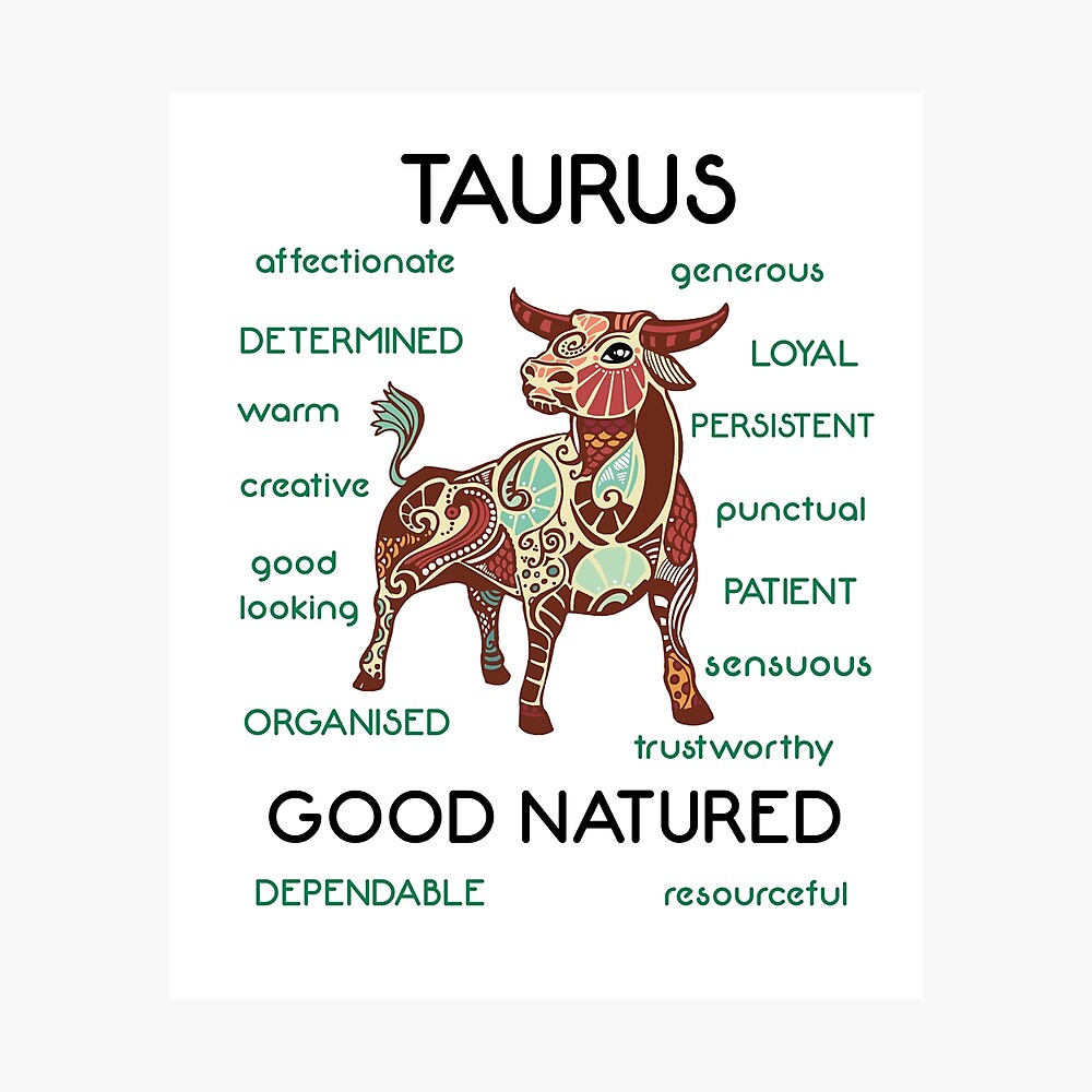 Zodiac sign Taurus the Mandala bull for April born personality