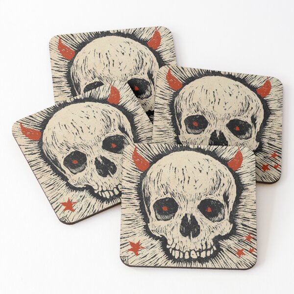 Item preview, Woodcut Skull designed and sold by Mary Traverse.